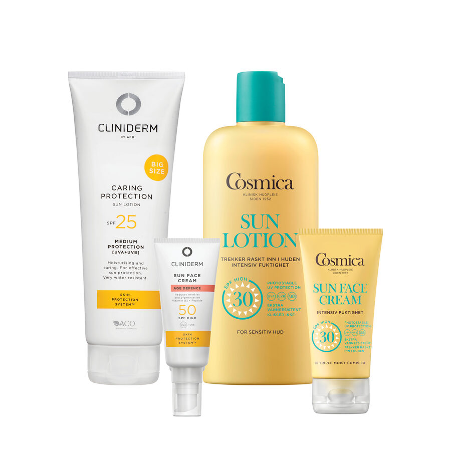 Solpleie – Cliniderm og Cosmica