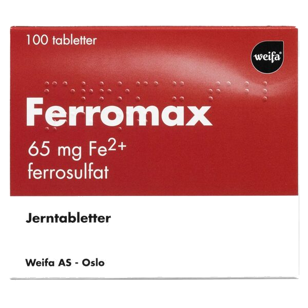 Ferromax tabletter 65 mg 100 stk