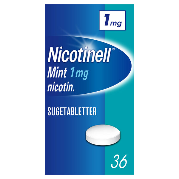 Nicotinell 1 mg sugetabletter for røykeslutt mint 36 stk