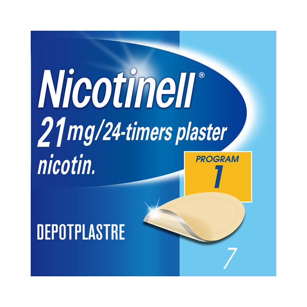 Nicotinell 21 mg depotplaster for røykeslutt 7 stk