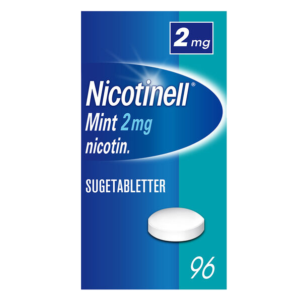 Nicotinell 2 mg sugetabletter for røykeslutt mint 96 stk
