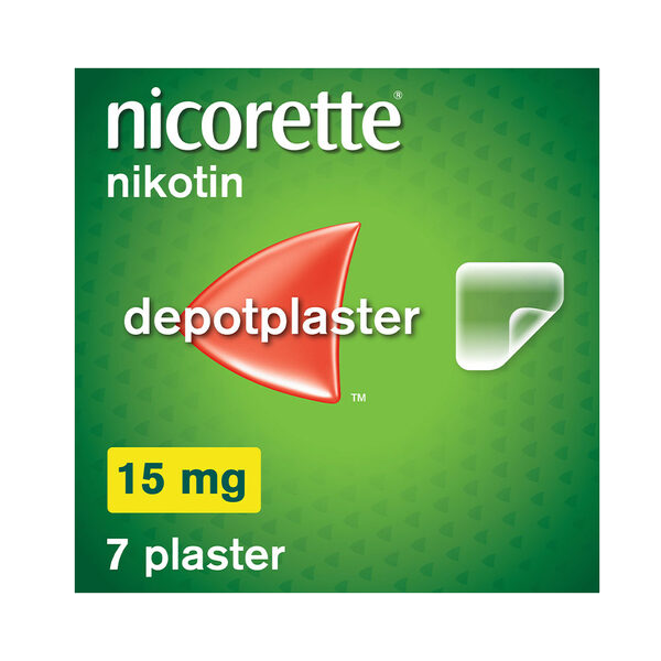 Nicorette depotplaster 15mg/16timer 7stk