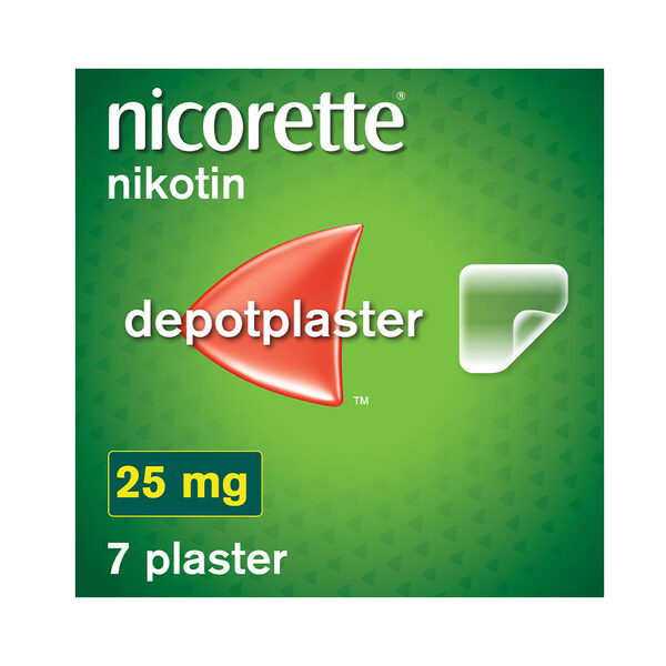 Nicorette depotplaster 25mg/16timer 7stk