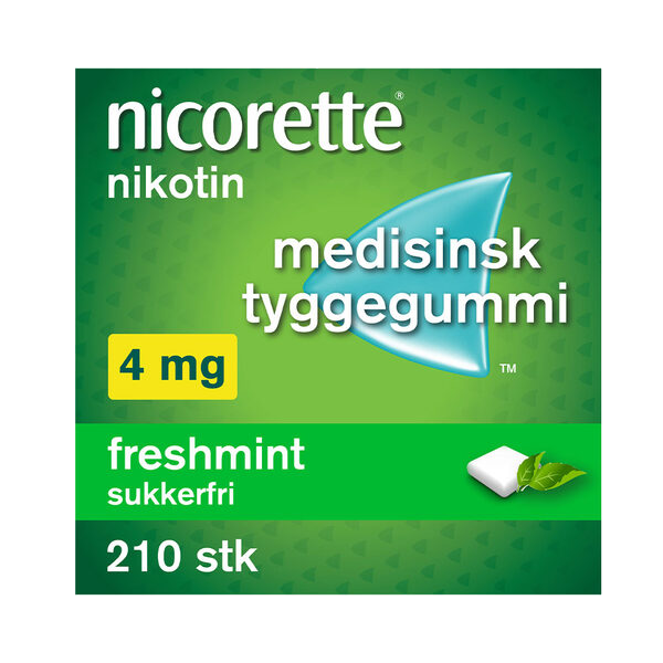 Nicorette freshmint tyggegummi 4 mg 210 stk