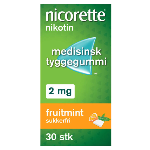 Nicorette fruitmint tyggegummi 2mg 30stk