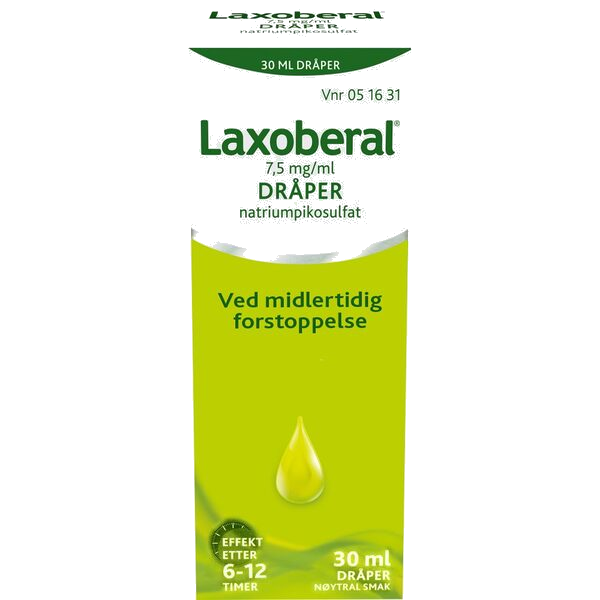 Laxoberal dråper 7,5 mg/ml 30 ml