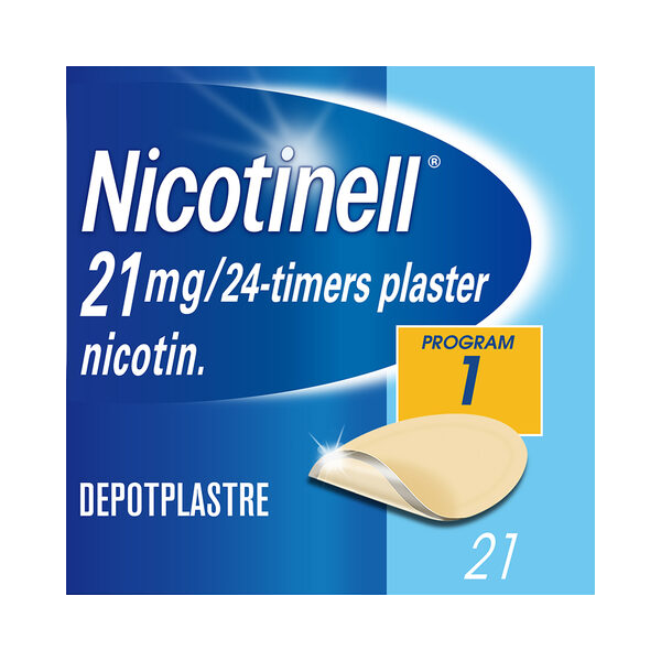 Nicotinell 21 mg depotplaster for røykeslutt 21 stk