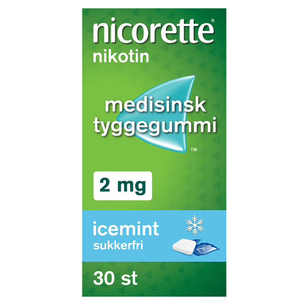 Nicorette icemint tyggegummi 2 mg 30 stk
