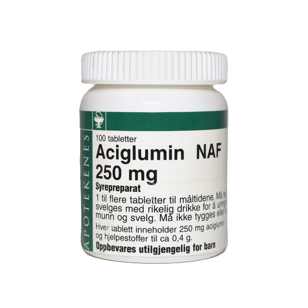 Aciglumin Naf Tabletter 250 mg, 100 stk