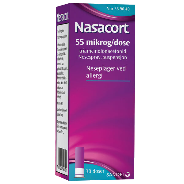 Nasacort nesespray 55 mcg/dose 30 doser