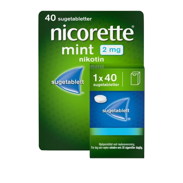 Nicorette sugetablett Mint 2mg, 40 stk