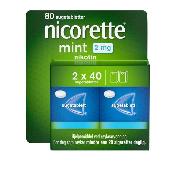 Nicorette sugetablett Mint 2mg, 80 stk
