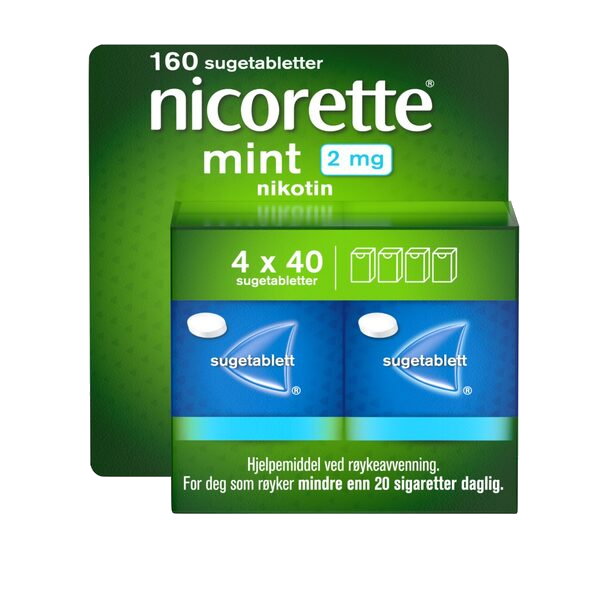 Nicorette sugetablett Mint 2mg, 160 stk