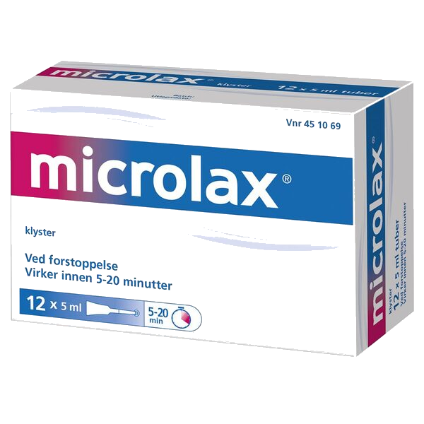 Microlax rektalvæske 12 x 5 ml