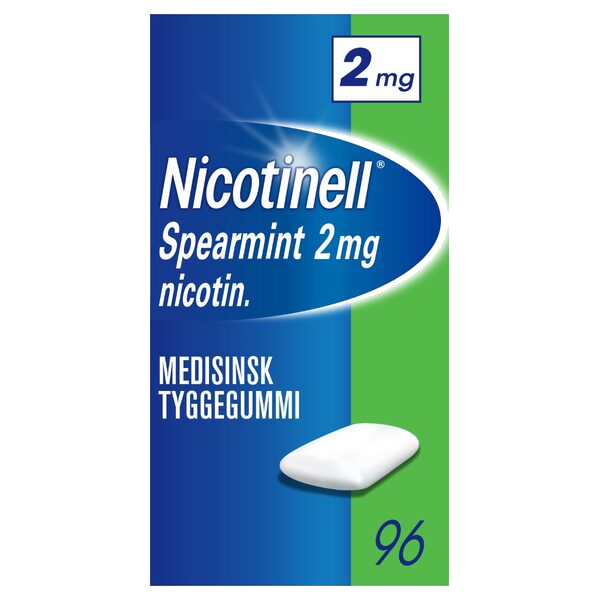 Nicotinell tyggegummi spearmint 2 mg 96 stk