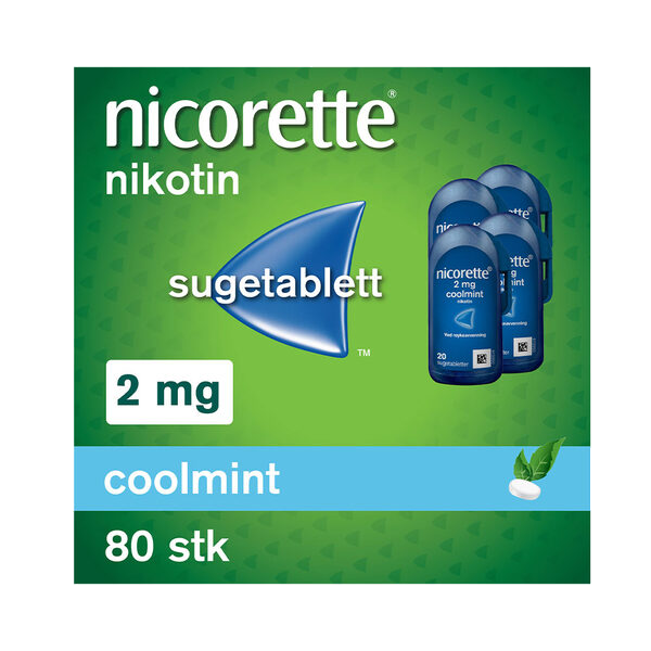 Nicorette sugetablett coolmint 2 mg 4x20 stk