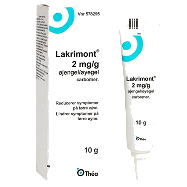 Lakrimont øyegel 2 mg/g 10g (tube)