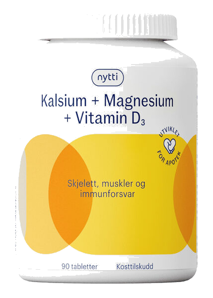 Nytti Kalsium + Magnesium + D3, 90 stk