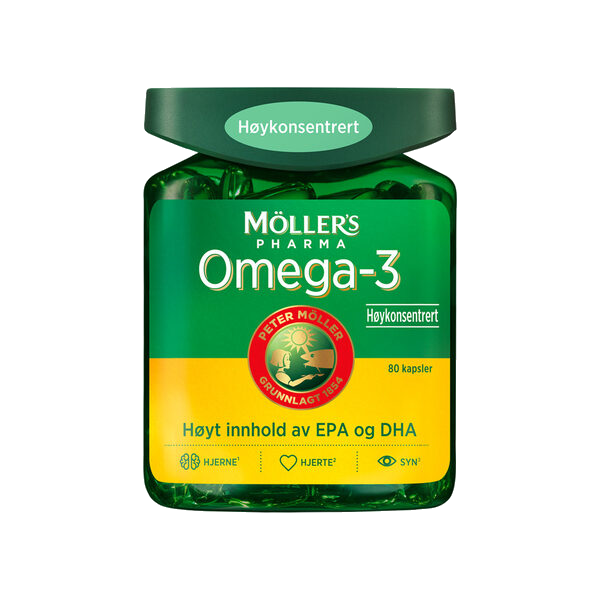 Möller's Pharma Omega-3 Høykonsentrert 80 stk