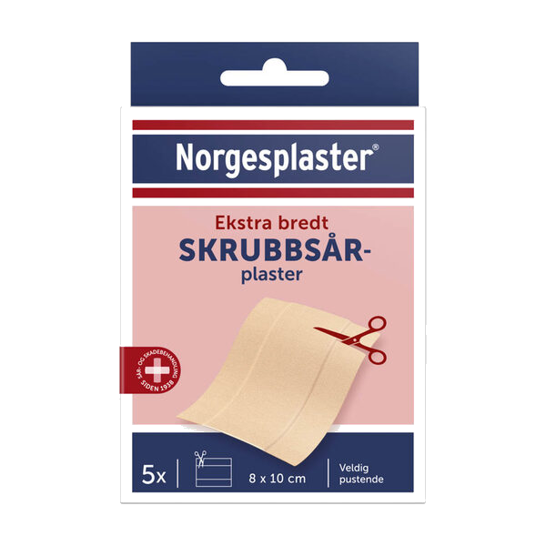 Norgespl skrubbsår 5Stk 8 x 10 cm