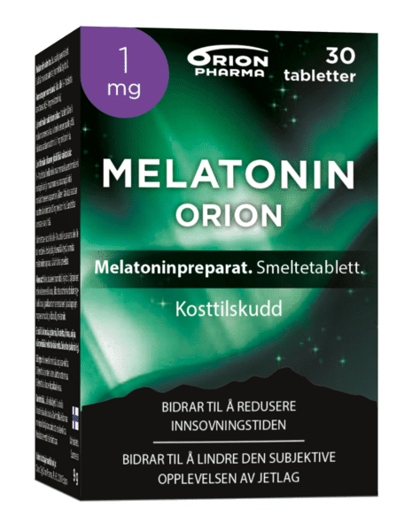 Melatonin Orion 1 mg. Smeltetablett 30 tabletter