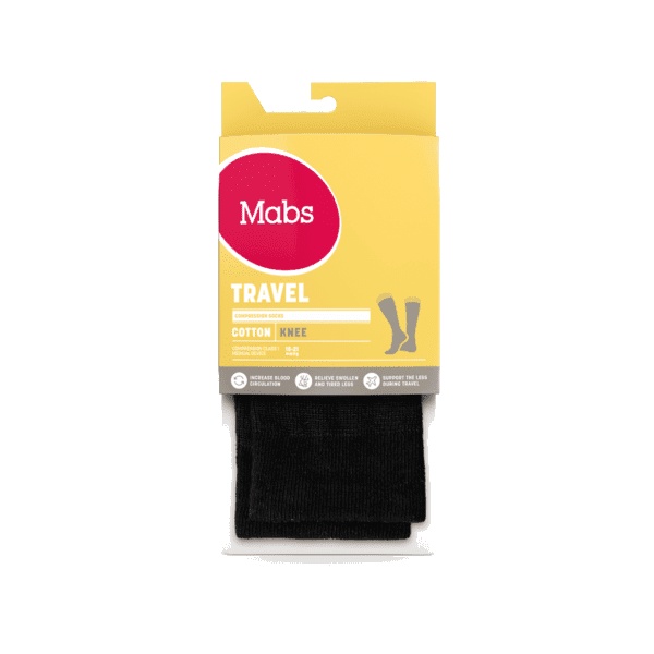 Mabs Travel Knestrømpe K1 sort XL