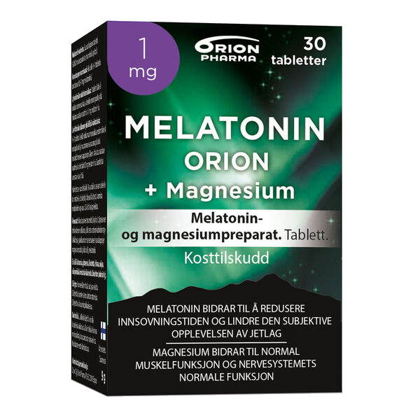 Melatonin Orion 1 mg + Magnesium tabl. 30 stk