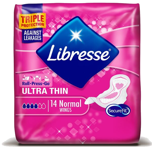 Libresse Ultra Thin, Normal, med vinger 14 stk