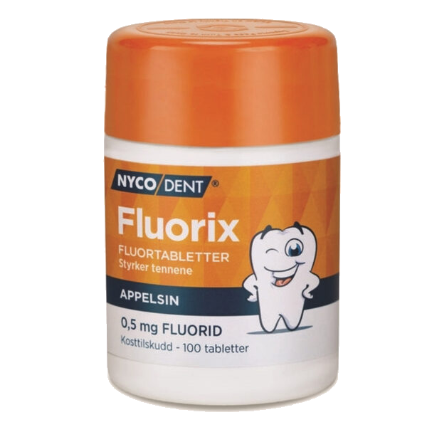 NYCODENT FLUORIX APPELSIN 0,5 mg