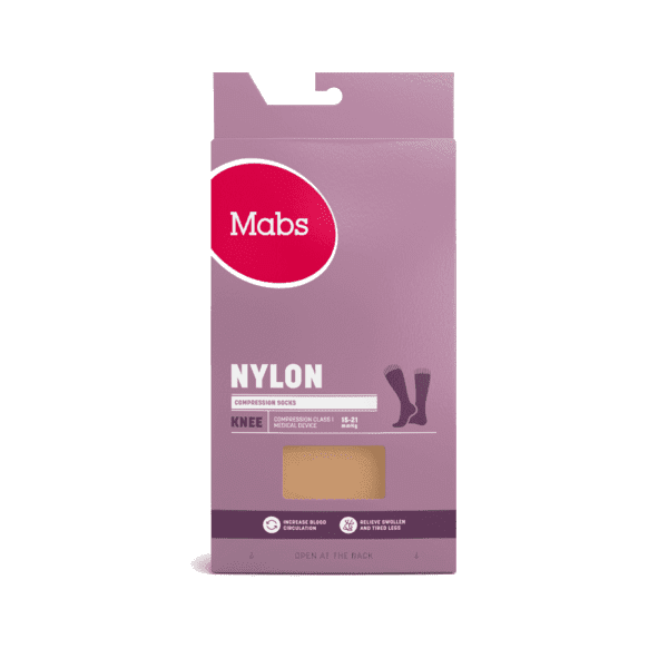Mabs Nylon Knestrømpe K1 sand M