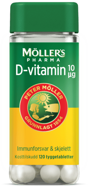 Möller's Pharma D-vitamin 10 µg tygg 120 stk