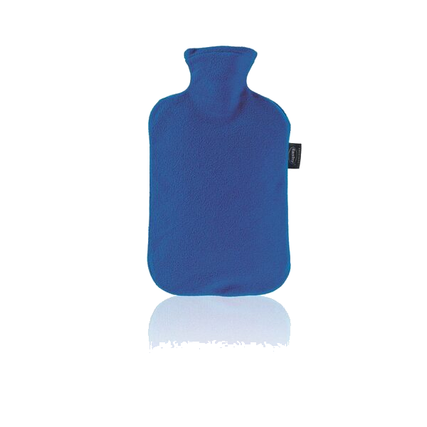 Fashy Varmeflaske Fleece S-Blå 1 stk