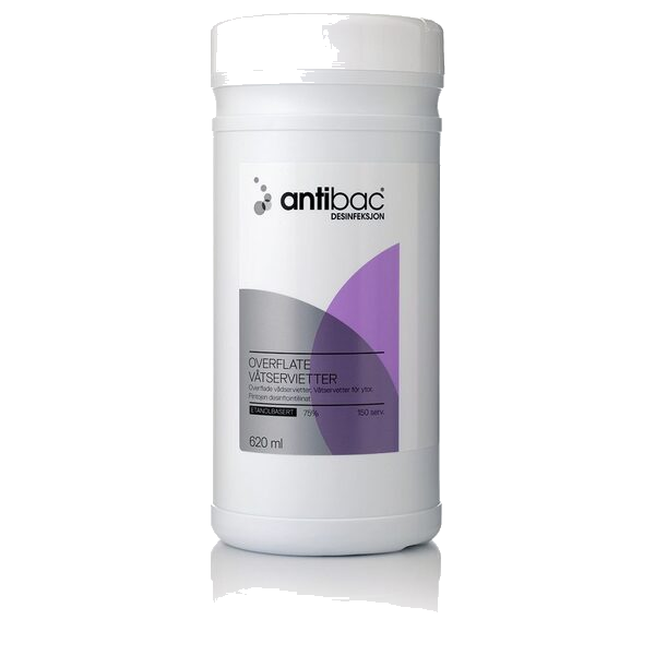 Antibac desinfiserende overflate våtservietter 150 stk