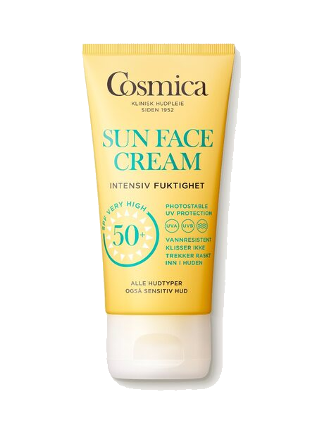 Cosmica Sun ansiktskrem SPF 50+ uten parfyme 50ml