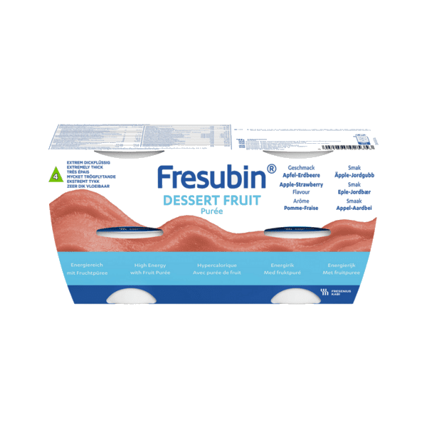 Fresubin Dessert Fruit Næringspuré Eple-Jordbær 4X125 ml