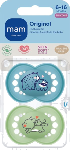 MAM Original 6-16 Silk BLUE 2p