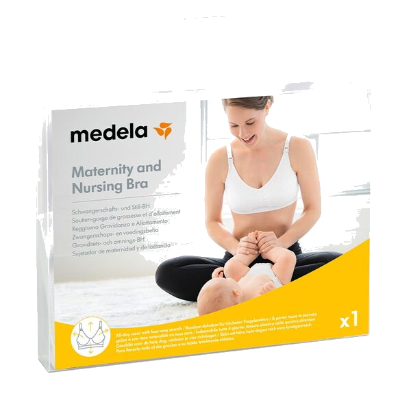 Medela Graviditets- og amme-BH, hvit, str. XL
