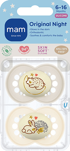 MAM Original Night 6-16m Silicone Neutral 2p