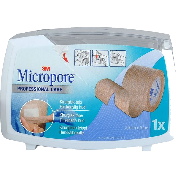 Micropore 2,5Cmx9,14M Disp Bru 1 stk