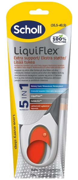 Scholl LiquiFlex Extra Support Innleggssåle Small