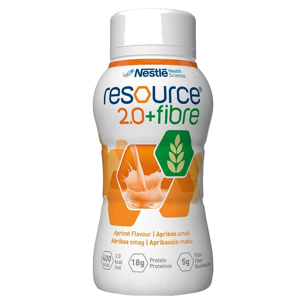 Resource 2,0+Fibre Næringsdrikk Aprikos 4X200 ml