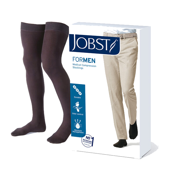 Jobst for Men K2 Lår Sort L 1 par
