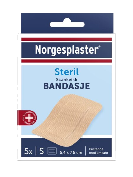 NP Scankvikk Bandasje sterile, beige, 5,4x7,6cm